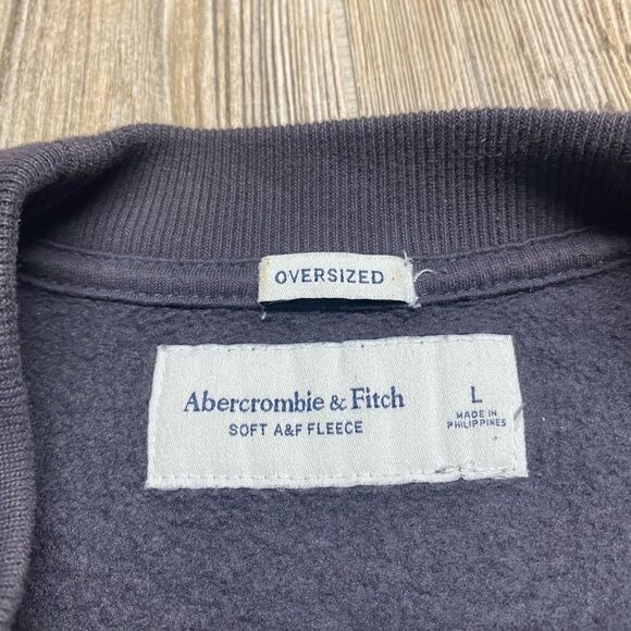 Abercrombie & Fitch Budweiser Online Exclusive Crewneck Sweatshirt Sz L Black - Picture 4 of 8